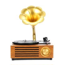 Home vinyl record player Small desktop gramophone gift gift complex light luxury Bluetooth audio player Retro vintage