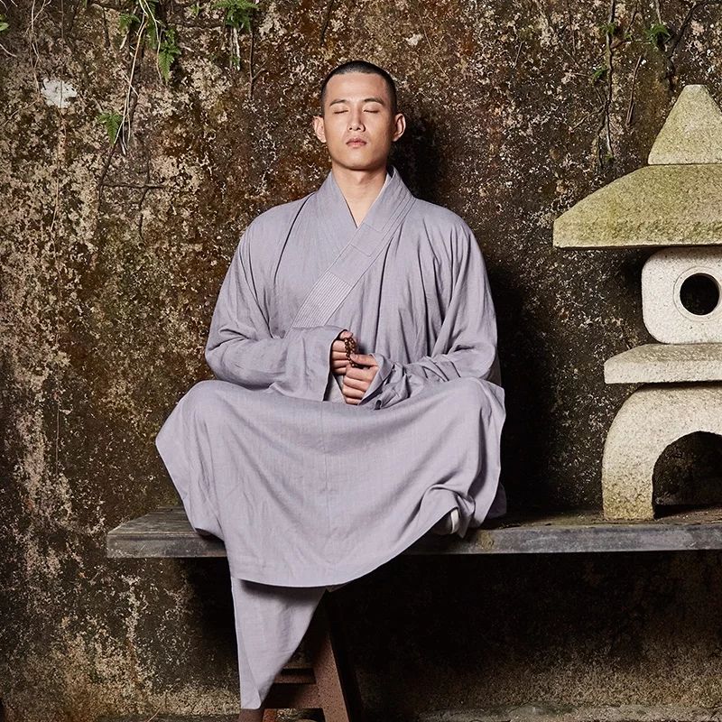 Áo khoác cotton mùa xuân và mùa thu Ciyuan Áo choàng nam phong cách Trung Quốc Trang phục dân tộc Áo choàng tu sĩ Phật lớn áo dài shop ban do dan toc