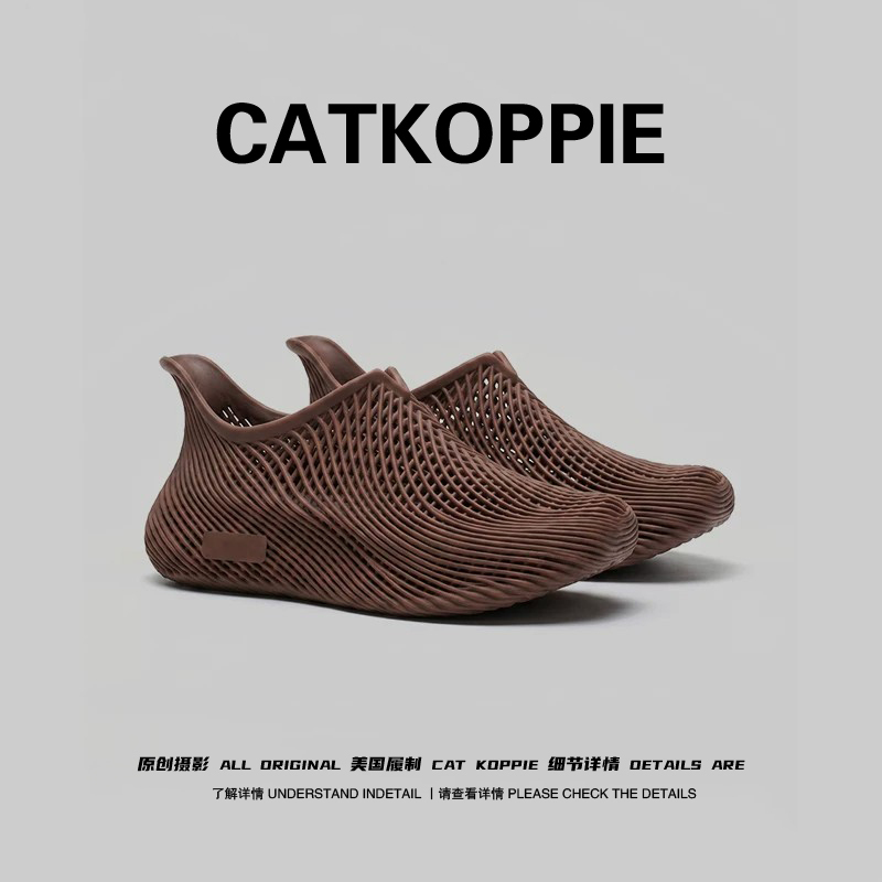 American Government-Owned Cat Koppie Summer Clogs 3D Printed Slip-On Sandals Men's Outdoor Casual Beach Shoes