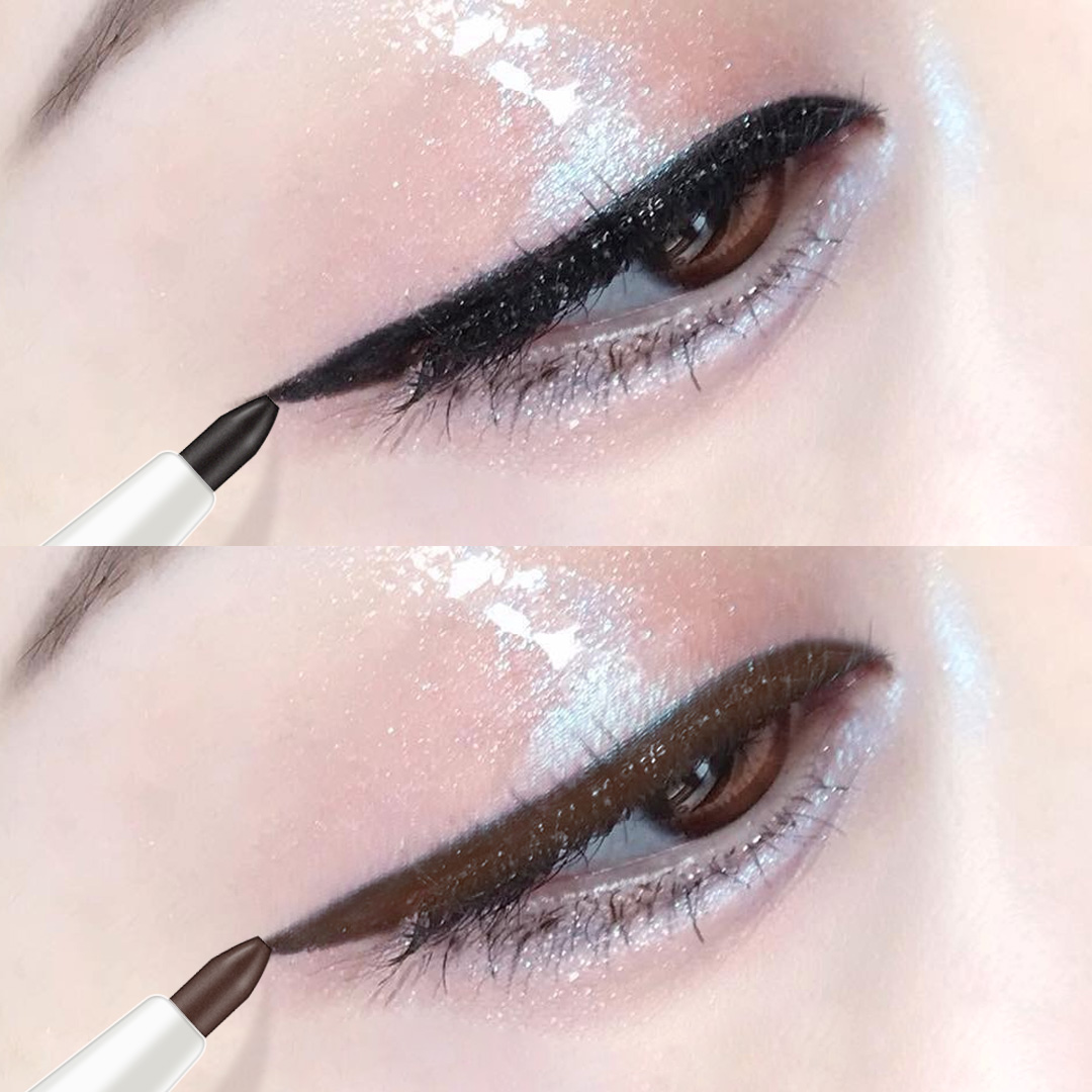 Pseudo-vegan eye line Pen waterproof perspiration not to fall color persistent brown pencil gel pen female anti-fainting dyed net red
