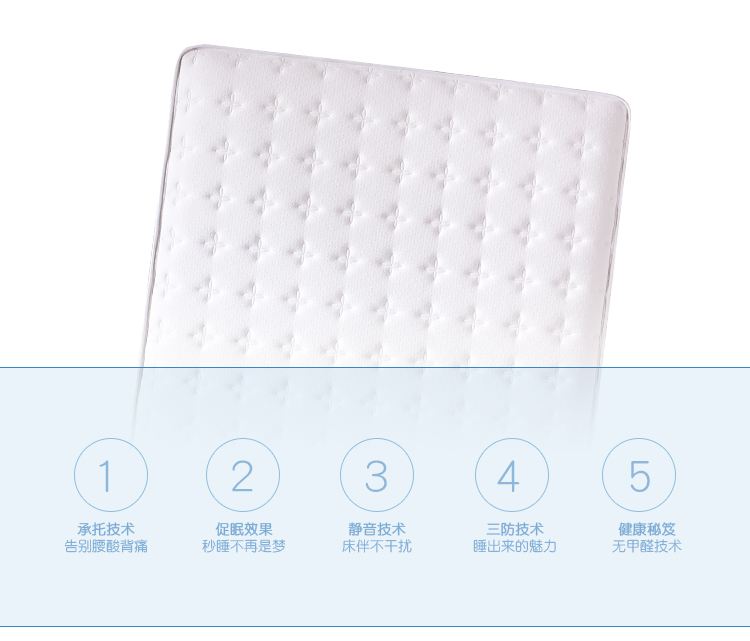 Hippocampus nệm đôi chính hãng Simmons latex chín độc lập mùa xuân 3E xơ dừa nệm 1,5 1,8 m - Nệm nệm 1m2