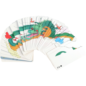 ສີ່ສີ dragon card ສີ່ສີ dragon fanning deck premium opening card magic props ເດັກນ້ອຍ