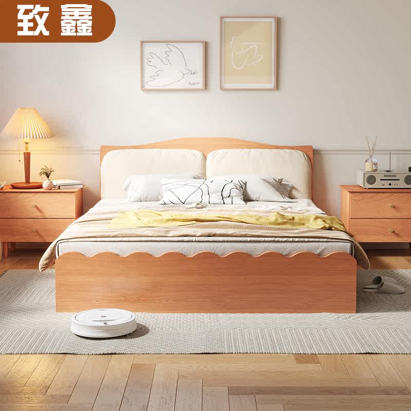 Zhixin high box storage bed storage bed modern minimalist small apartment air pressure box bed Japanese style high box bed bedroom