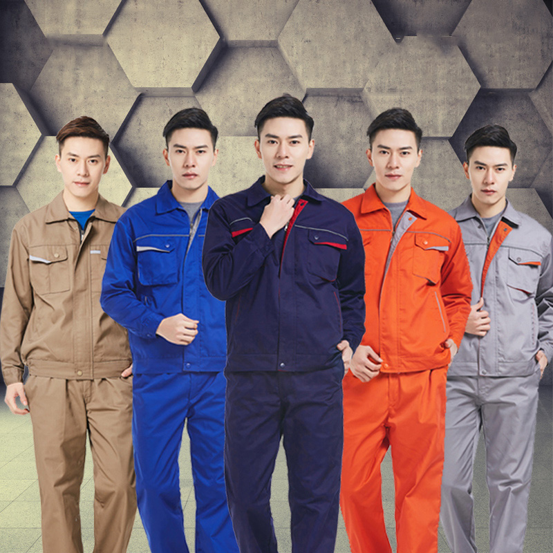 Spring Fall Long Sleeve Style Worksuit Suit Men's Labor Workshop Work Ground Clothes Factory Clothing Custom Steamers