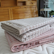 High-end old rough cloth mat three-piece set 1 5m bed household summer pure cotton thickened sheets 1 8 washable folding