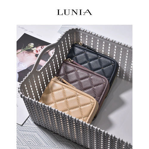 Бумажник, сумка с молнией, короткий кошелек, коллекция 2021, в стиле Шанель, из натуральной кожи