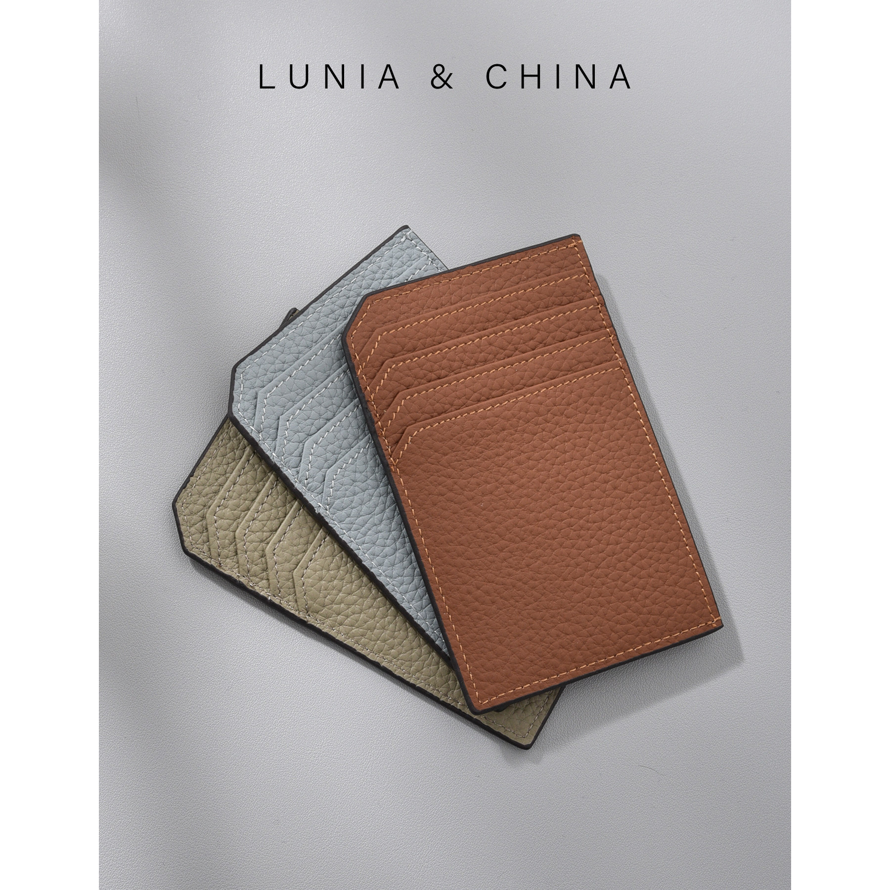 Genuine leather card bag genuine leather ultra-thin card bag woman big card bank card Layer Bull Leather Mini Driving License card bag