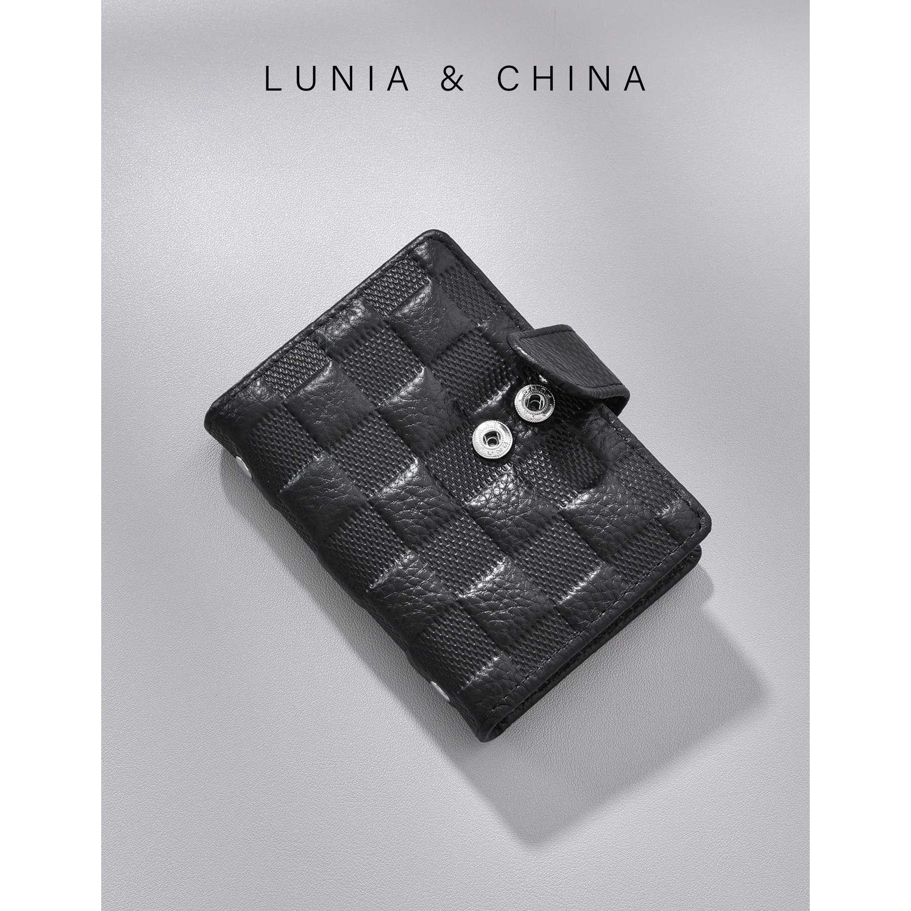 Men and women European and American Great Plaid Genuine Leather Card Bag Large Capacity Multi-Position Card Clip Card Holder Small Credit Card Sleeve