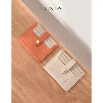 Korean leather card bag female ultra-thin small tide crocodile pattern cowhide card clip coin wallet integrated card bag small ck