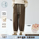 Zihan 100% pure cotton harem pants for women in winter new loose and slim high waist drawstring casual pants radish pants