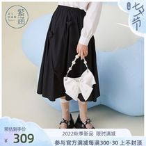 Purple Culvert Tightness Waist Loving Half Body Dress Woman Mid Length 2022 Early autumn new Cubism Decorative Little Crowdart 100 Hitch