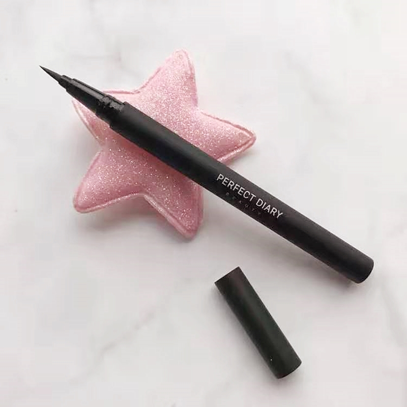 Perfect diary eye line liquid pen female brown extremely fine black pencil type lasting waterproof perspiration not fainting and not out of color