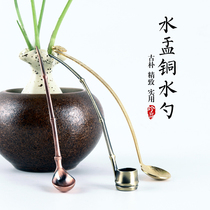 Water spoon refined study four treasures traditional Chinese painting calligraphy calligraphy calligraphy and painting ink water ink handmade copper spoon antique copper spoon ink and drip ink spoon book culture