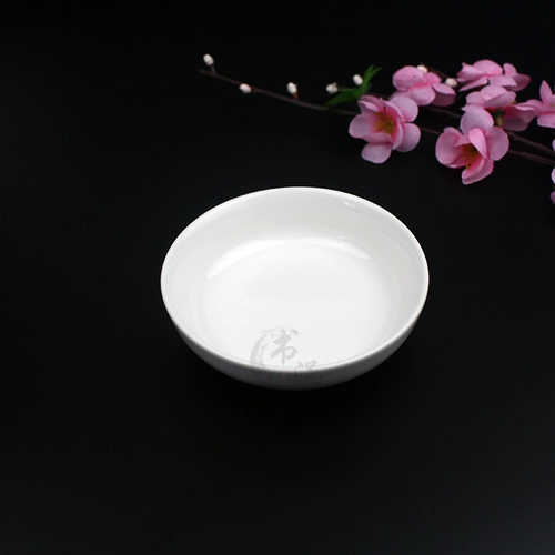 Белый фарфоровый диск с небольшими чернилами китайский белый остекл