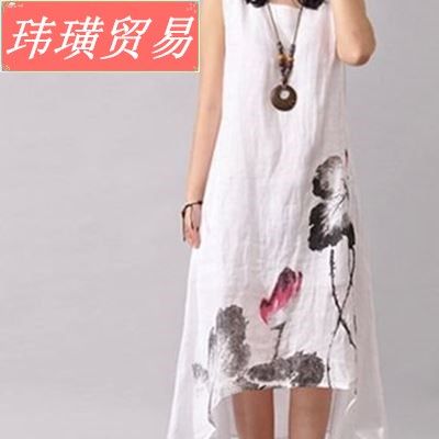 Chinese Style Dress Cotton Linent dress dress 2019