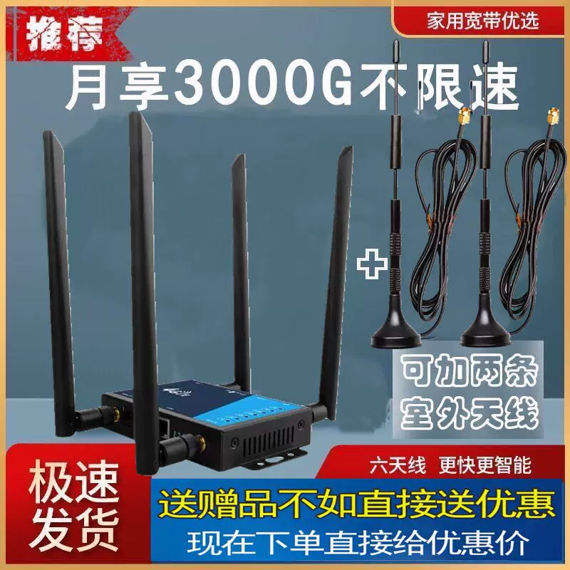 Переключатель Full сетевой двумполосный гигабитный 6-антенный 4G беспроводной маршрутизатор с вилкой карта мобильный WiFi безопасность мониторинг