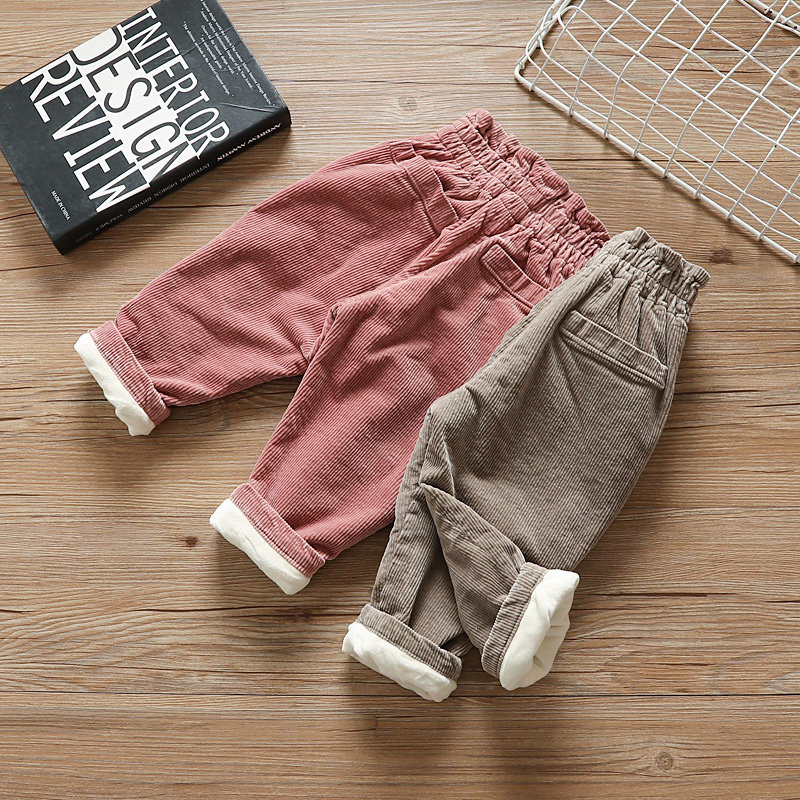 Baby pants in autumn and winter plus 1 girl winter thickness 2 children's trousers 3 children's clothing 4 year old tide