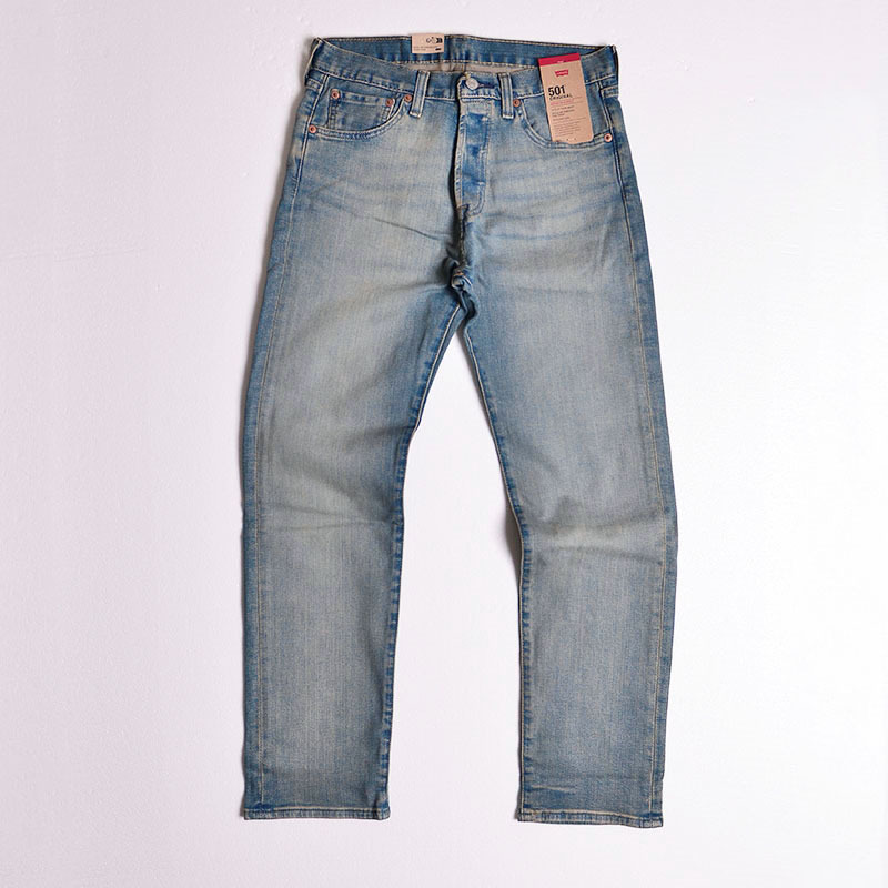 Levis 501 Straight-Leg Distressed Washed Men's Button Casual Versatile Jeans 00501 3149