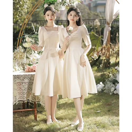 Летнее платье подружки невесты, подходит для подростков, изысканный стиль