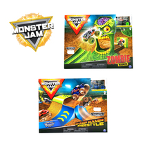 Monster Jam Monster Big foot cart 1:64 Series big foot caravan Fancy Jumping Podium Biker Kids Racing Bike