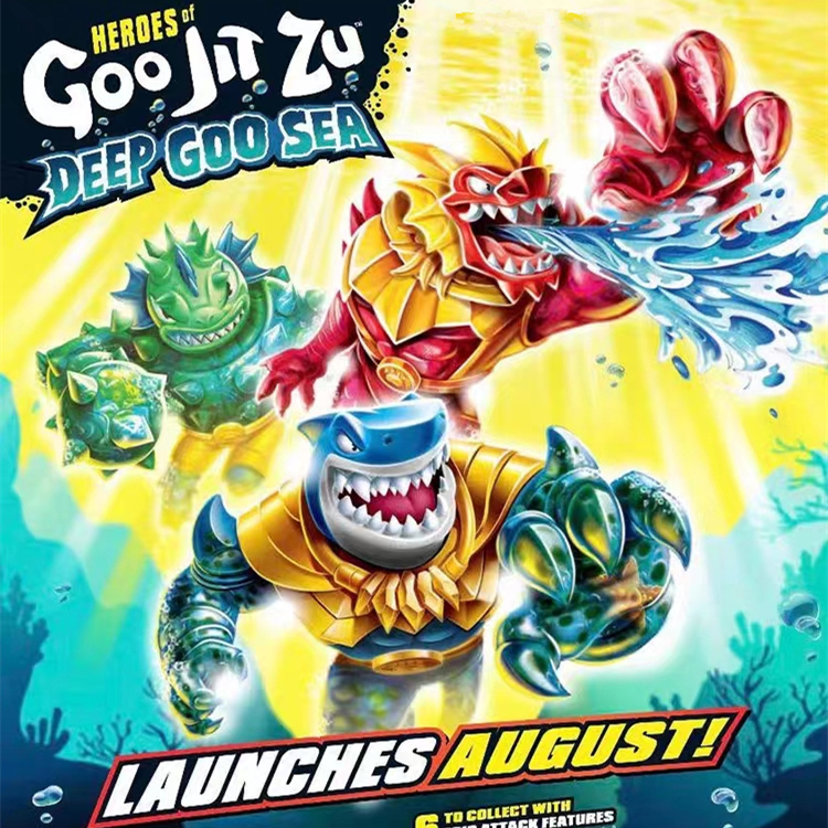 Cool Muscle Group Goo Jit Zu Deep Sea Hero S9 Stress Relief Toy Soft Rubber Cartoon Children's Shark Crab Man