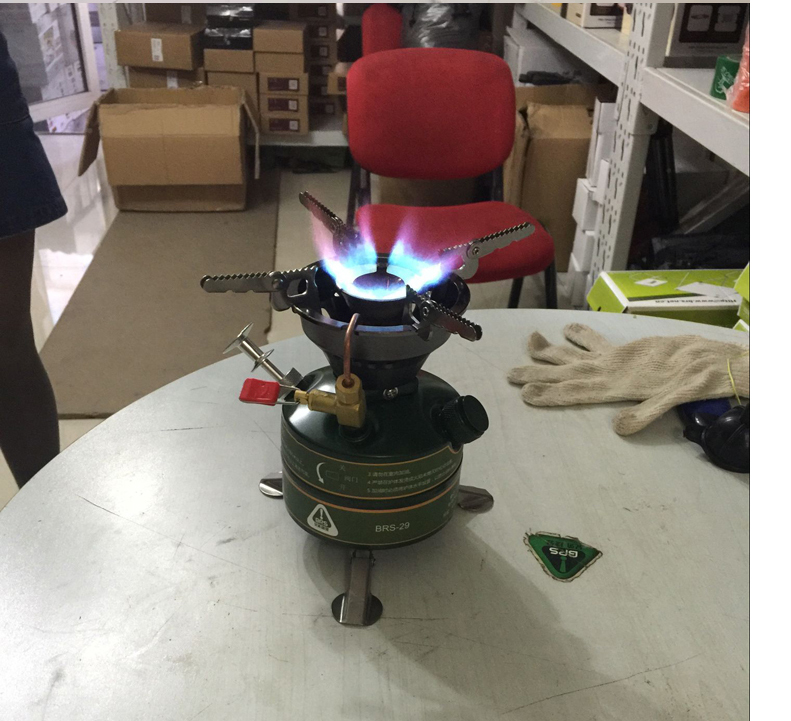 Bếp lò ngoài trời Brother BRS-29B bếp gas cầm tay chống gió tích hợp bếp dã ngoại nóng - Bếp lò / bộ đồ ăn / đồ nướng dã ngoại quạt khò bếp than