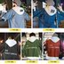 Áo khoác denim phong cách Hồng Kông nam trùm đầu phiên bản Hàn Quốc của mùa thu đông tự trồng sang trọng cộng với áo khoác nhung học sinh thả lỏng thủy triều bọ cạp áo khoác nam Áo khoác