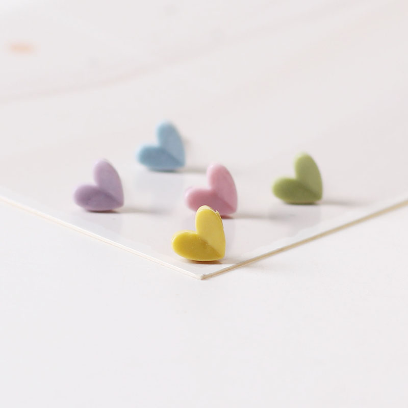 Ceramic Trinket Ceramic Tenge Loving Ear Needle Candy Color Small Clear New Man New Small Brief