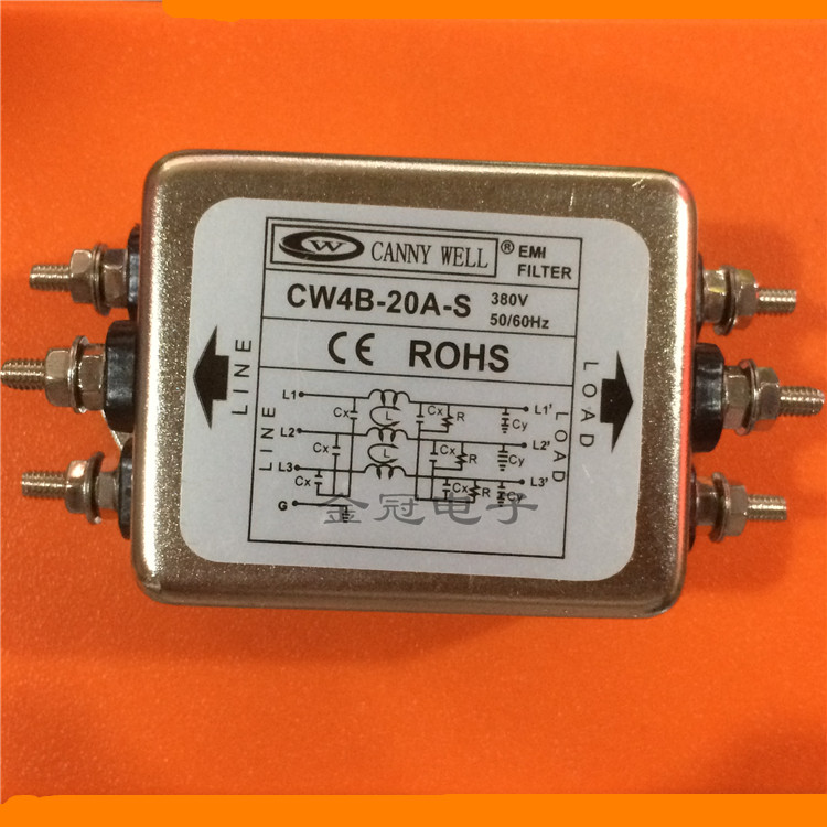 Aexit CW4B-20A-S AC 380V 20A 6-Pin S-o-ldering Metal Case 3 Phase Noise Suppressor General Purpose Power Emi Filter B 834 E 4 B 9 A 60 F 904 D 824 Ab 35 B 83 Ca 3 A 14