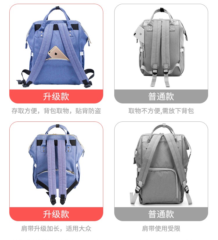 Phiên bản Hàn Quốc thời trang hè chống trộm nước Mummy đeo vai nhiều túi văn học mẹ đi du lịch sử dụng kép leo núi mới túi đựng đồ ăn 