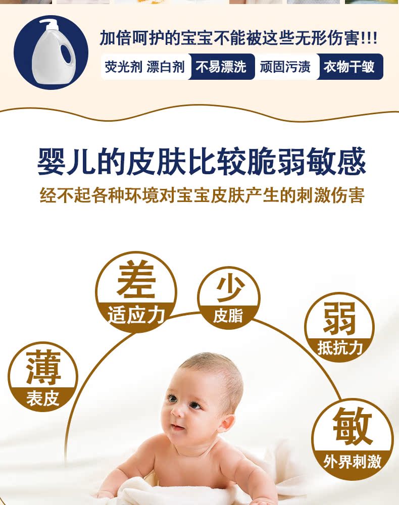 Chăm sóc bé sơ sinh chăm sóc đa năng giặt đồ sơ sinh chất lỏng quần áo trẻ em đặc biệt không có chất huỳnh quang 2L * 2 - Phụ kiện chăm sóc mắt nước ngâm lens Doll Eyes