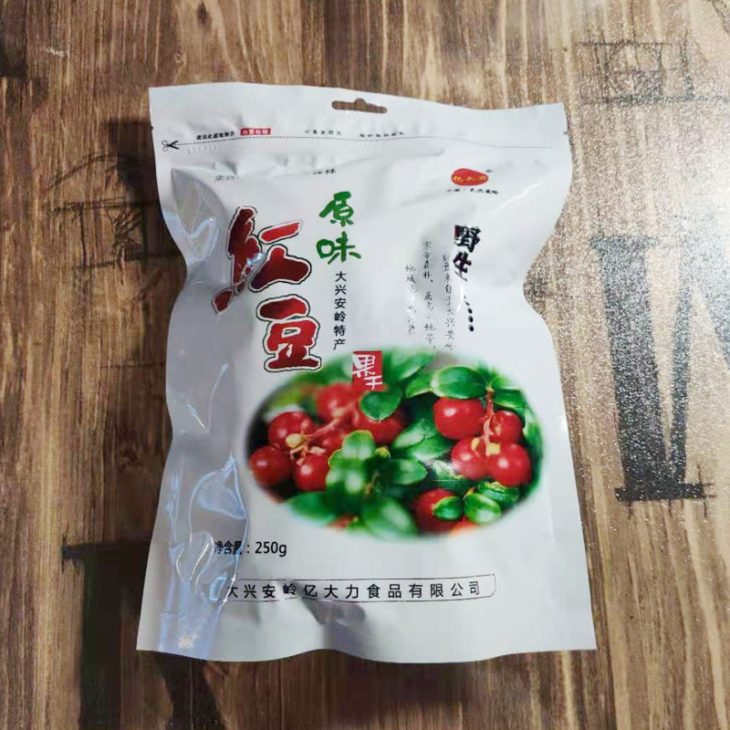 Wild red bean dried cranberry dried Daxinganling cranberry dried fruit sweet and sour snack 250g