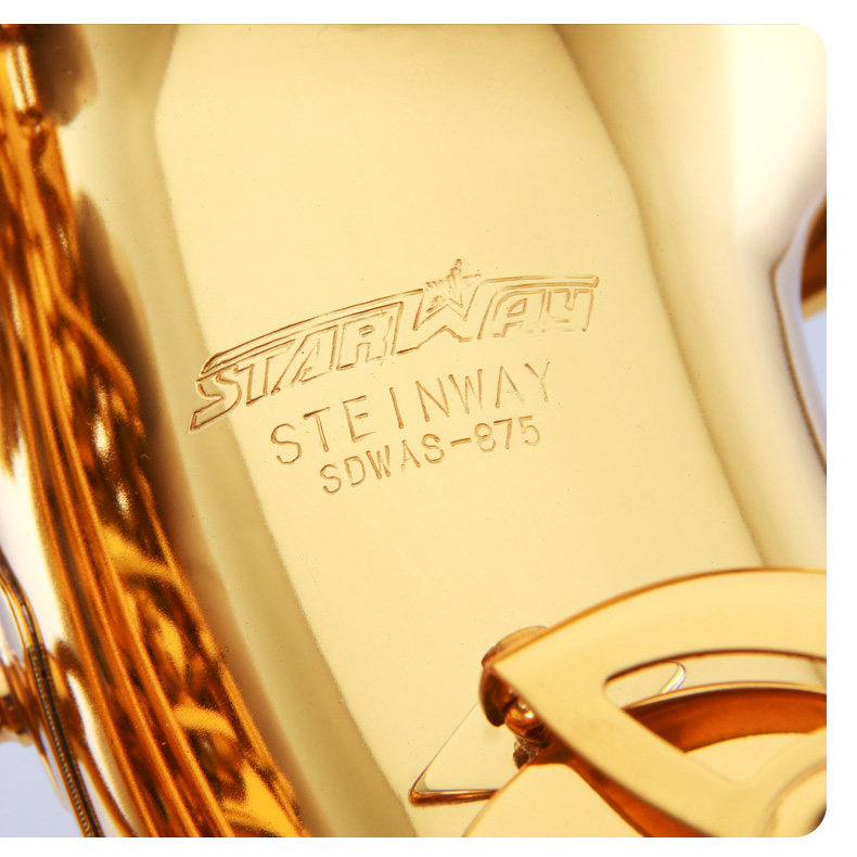 斯达威仲夜AS-875中音萨克斯风 降E调专业演奏级漆金手工雕花黄铜详情9