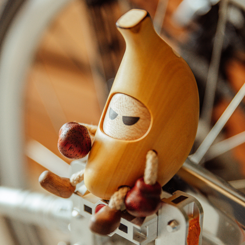 Boxing Banana Practice Cute Banana Desktop Ornament Mood Gift Solid Wood Daily Creative Original Design Handicrafts
