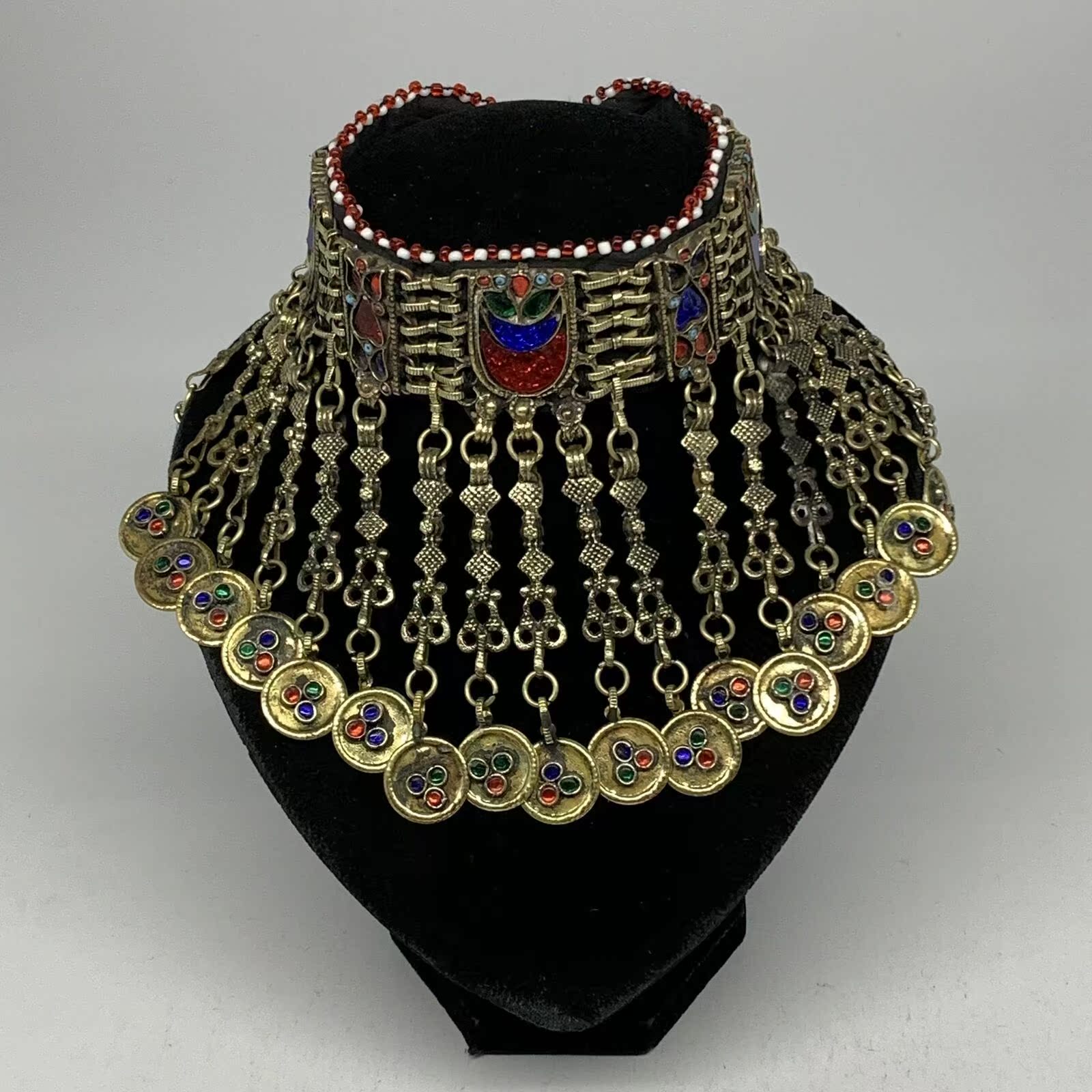 Handmade Antiquity in Afghanistan Necklace Pakistan Imported American Tribal Wind ATS Belly Dance Show
