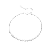 Broken silver shell beads anklet for women 2024 new trendy sterling silver sexy high-end womens anklet Chinese Valentines Day gift for girlfriend
