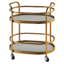 Hotel restaurant Tea delivery car double solid wood round wine truck cake car 4s shop mobile service trolley