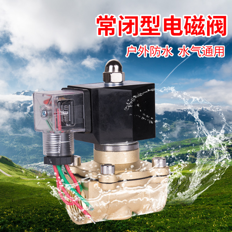 Normally closed outdoor water mist solenoid valve control switch electronic energy saving without heating copper coil 4 points 2-inch 22024v