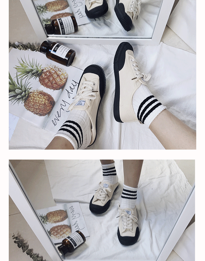 Giày vải mới 2018 nữ sinh viên phiên bản Hàn Quốc hoang dã của phong cách Harajuku ulzzang retro cổng gió chic chic giầy nữ nike
