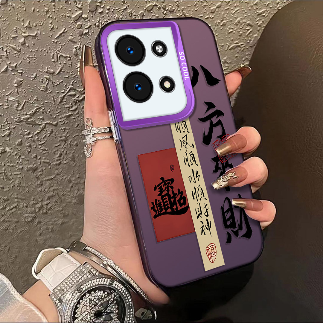 八方来财适用opporeno10pro手机壳opporeno9新款findx6pro女款高级感realme11硅胶防摔k11国风创意全包保护套