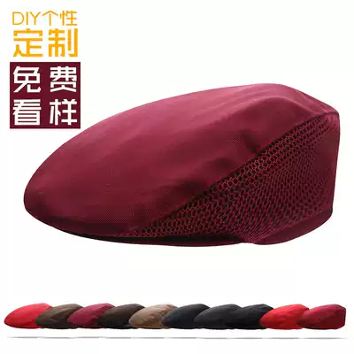 Catering chef beret custom printed logo Dining room hotel hotel waiter breathable work hat custom