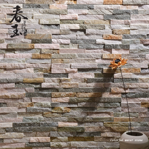 Пасторальная фоновая стена Ультра -тонкая натуральная антикварная культура камень крытая фоновая стена балкона терраса