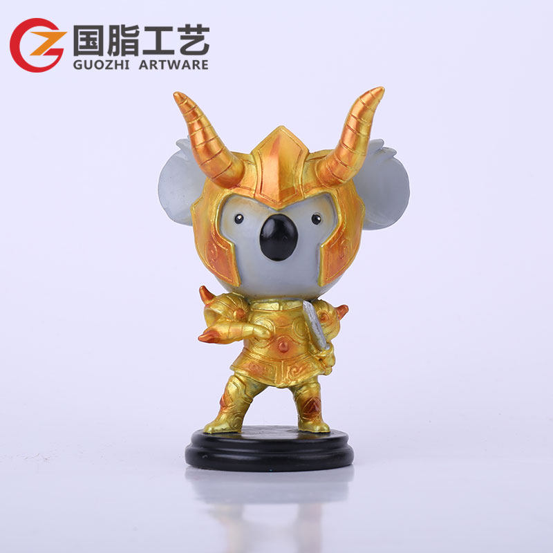 Resin cartoon doll custom cute animal doll ornaments to map custom enterprise IP resin ornaments custom