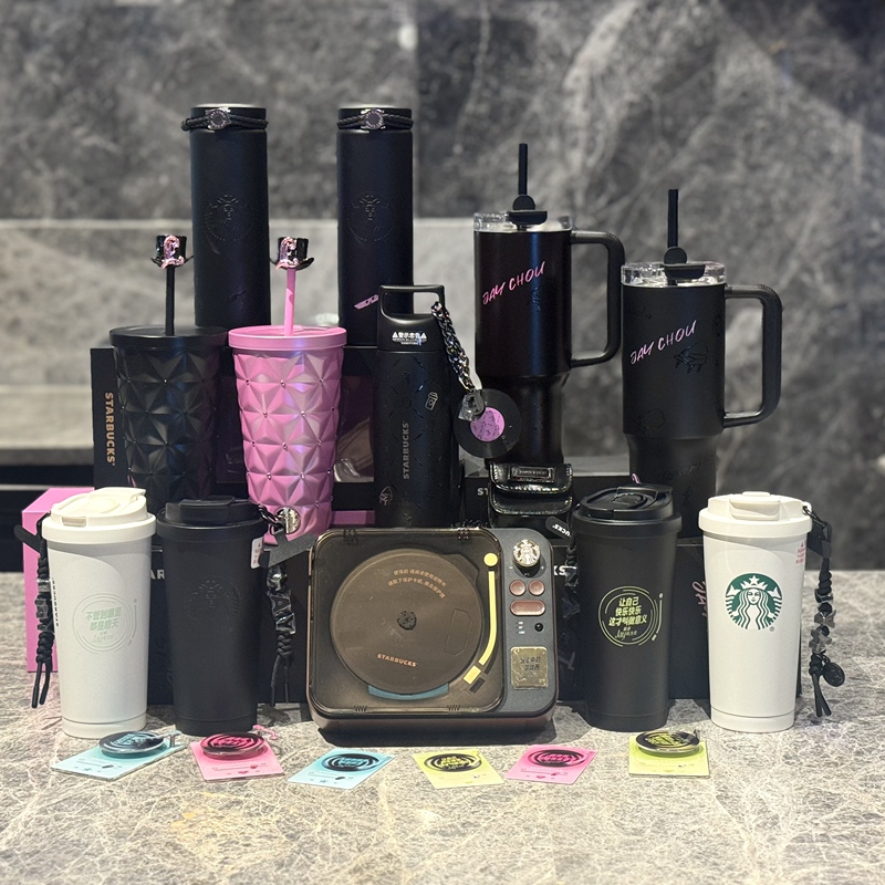Starbucks 2026 Jay Chou Jay Collaboration Pink Cool Black Stainless Steel Straw Cup Portable Insulated Cup Limited Edition Starbucks 2026 Jay Chou Jay Collaboration Pink Cool Black Stainless Steel Straw Cup Portable Insulated Cup Limited Edition