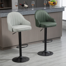 Nordic bar chair home light luxury modern simple high stool bar chair lift rotating backrest front seat