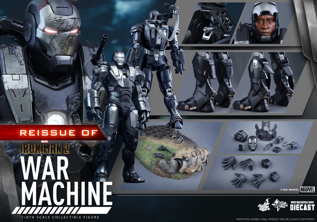 SF HOTTOYS HT MMS331D13YD Iron Man 2 War Machine 1 0 Reprint