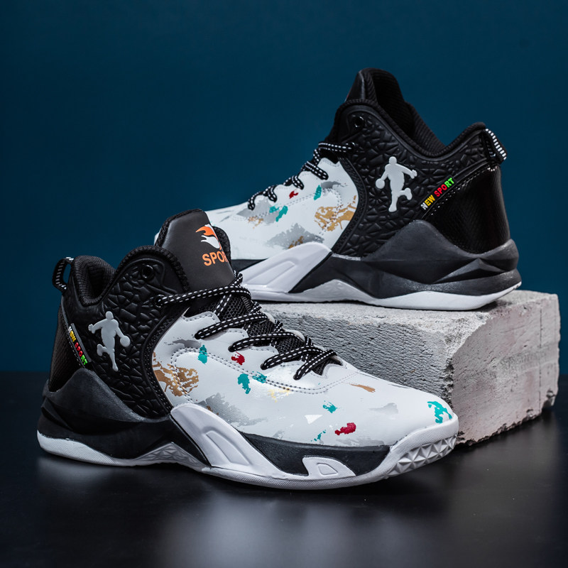 Basketball shoes boys and children Kobe Bryant venom leather surface waterproof non-slip wear-resistant cement floor actual combat primary school students sports shoes