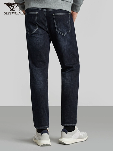 Septwolves, джинсы, осенние штаны, демисезонные повседневные брюки, коллекция 2021, свободный прямой крой