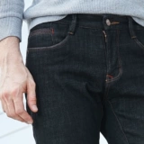 Septwolves, флисовые демисезонные джинсы с начесом, повседневные брюки, 2019, оверсайз, свободный прямой крой