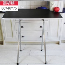 Folding home small table minimalist portable student bed Dormitory Kitchen Rectangular Multifunctional High Leg High Foot